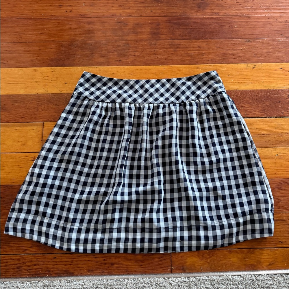GAP Blue and White Gingham Mini Skirt